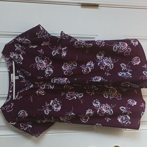Croft & Barrow Purple Floral Top